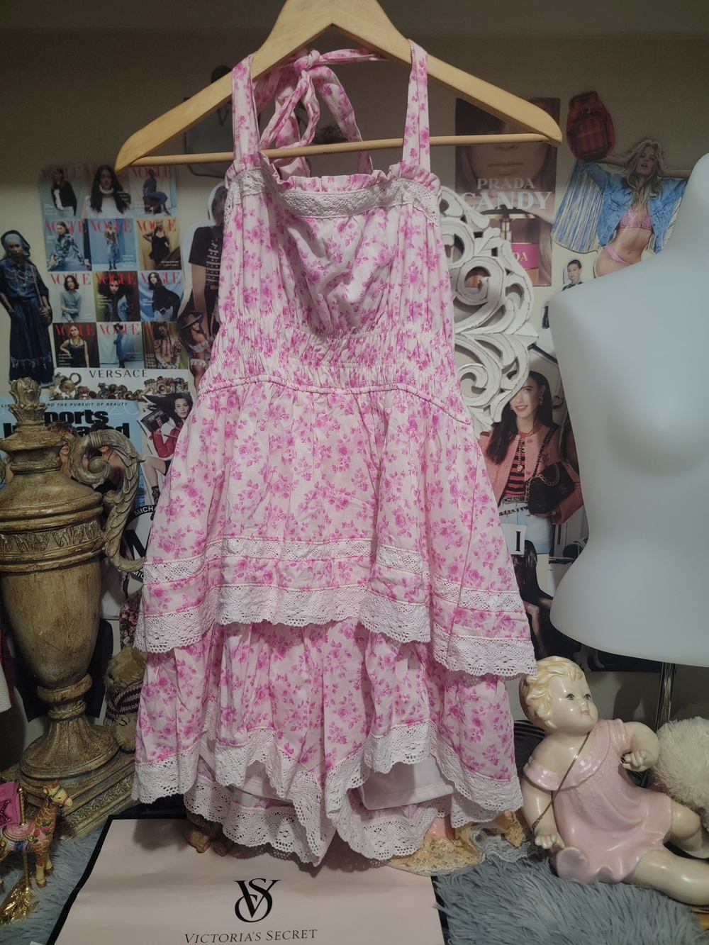 Altard State Pink Floral Alora Halter Romper XL NWT - Picture 2 of 4